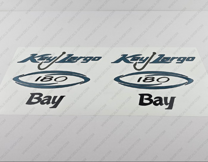 Key Largo 180 Bay Boat Decal Set of 2 x 11"